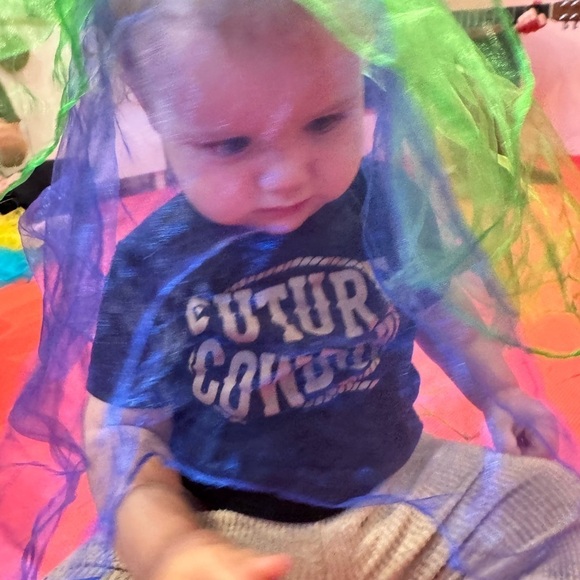 NWT Anthropologie Striped Cream White Blue Bow Tie Long Sleeve Twofer Small - Picture 4 of 7